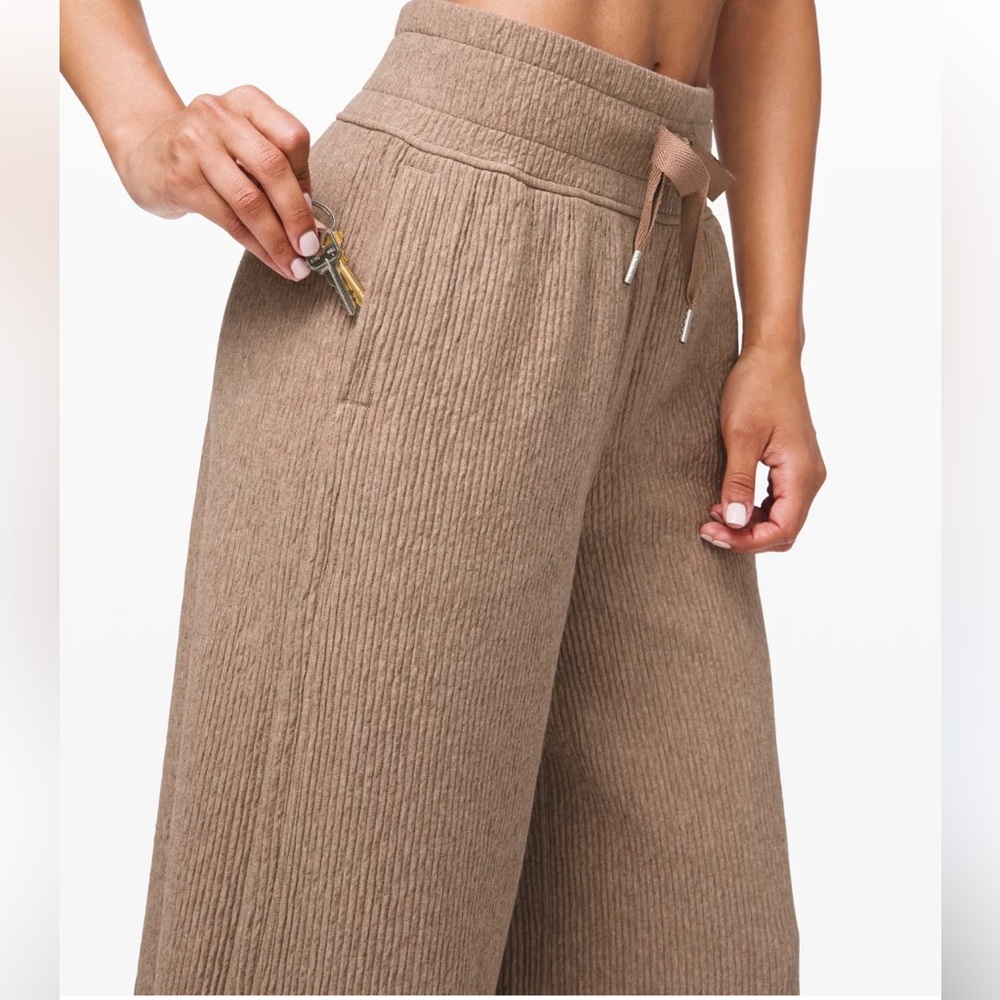 Lululemon Retreat Yourself Soft Cozy Wide Crop Pant Sand Beige 4 - Picture 8 of 8